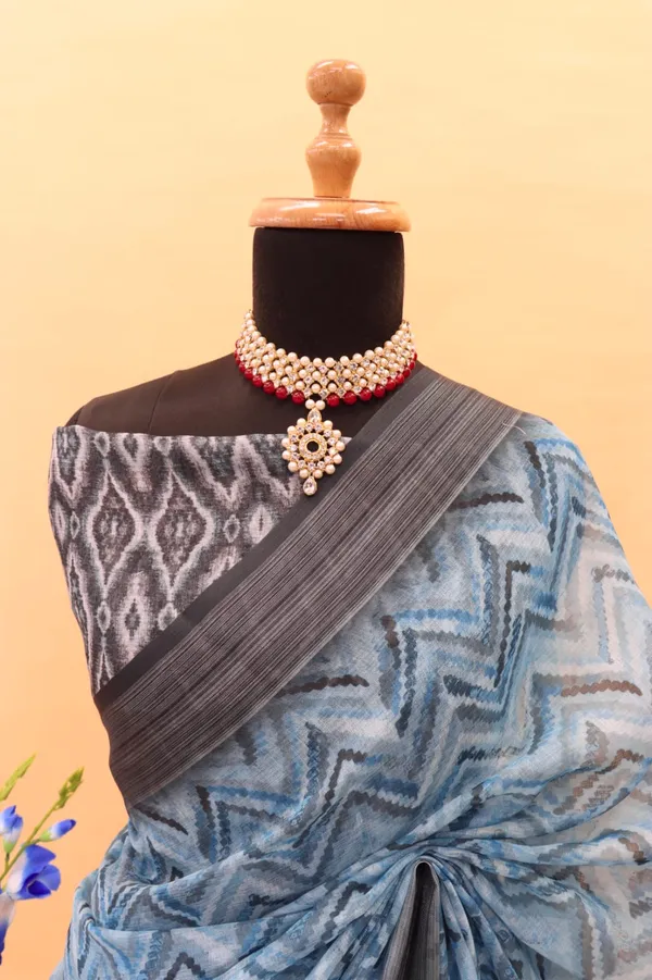 LINEN_FABRIC_DIGITAL_PRINT_SAREE